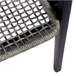Vivid Outdoor Patio Chair in Gray Eucalyptus Wood with Gray Olefin Cushions