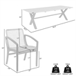 Vivid Outdoor Patio Chair in Gray Eucalyptus Wood with Gray Olefin Cushions
