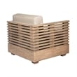 Vivid Outdoor Patio Chair in Light Eucalyptus Wood with Taupe Olefin Cushions