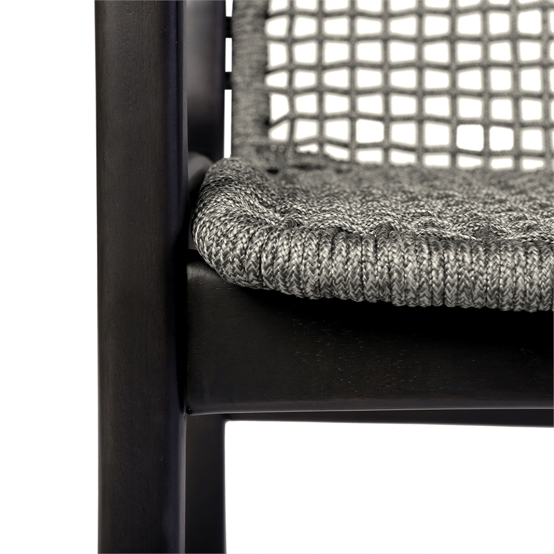 Vivid Outdoor Patio Chair in Light Eucalyptus Wood with Taupe Olefin Cushions