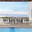Vivid Outdoor Patio Chair in Light Eucalyptus Wood with Taupe Olefin Cushions
