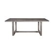 Vivid Outdoor Patio Dining Table in Gray Eucalyptus Wood