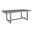 Vivid Outdoor Patio Dining Table in Gray Eucalyptus Wood