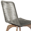 Armen Living Vivid Outdoor Chaise Lounge in Light Eucalyptus Wood /Taupe Cushion