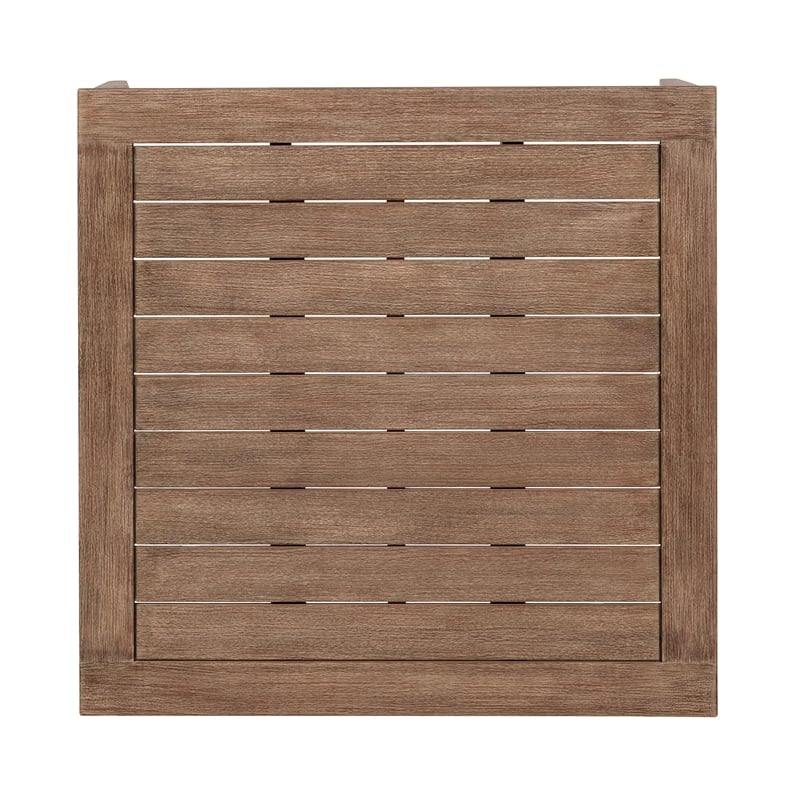 Glendora Beckham Outdoor 5 Piece Live Edge Dining Set in Eucalyptus and Rope