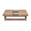 Glendora Doris Outdoor 5 Piece Live Edge Dining Set in Eucalyptus and Black Rope