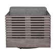 Vivid Swivel Outdoor Patio Chair in Gray Eucalyptus Wood with Gray  Cushions
