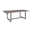 Vivid Outdoor 7 Piece Dining Set in Gray Eucalyptus Wood with Gray Cushions