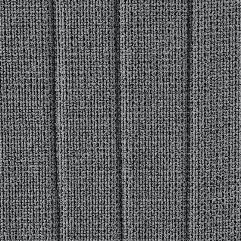Anastasia Dining Chair with Matte Black Iron and Anchor Gray Fabric - Set of 2