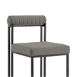 Anastasia Dining Chair with Light Gray Faux Leather - Set of 2