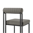 Anastasia Dining Chair with Light Gray Faux Leather - Set of 2
