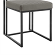 Anastasia Dining Chair with Light Gray Faux Leather - Set of 2