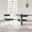 Anastasia Dining Chair with Charcoal Fabric - Set of 2