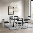 Anastasia Dining Chair with Charcoal Fabric - Set of 2