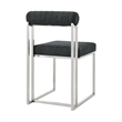 Anastasia Dining Chair with Charcoal Fabric - Set of 2