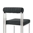 Anastasia Dining Chair with Charcoal Fabric - Set of 2