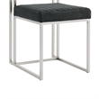 Anastasia Dining Chair with Charcoal Fabric - Set of 2