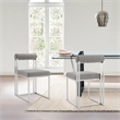 Anastasia Dining Chair with Light Gray Fabric - Set of 2