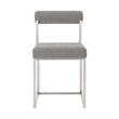 Anastasia Dining Chair with Light Gray Fabric - Set of 2