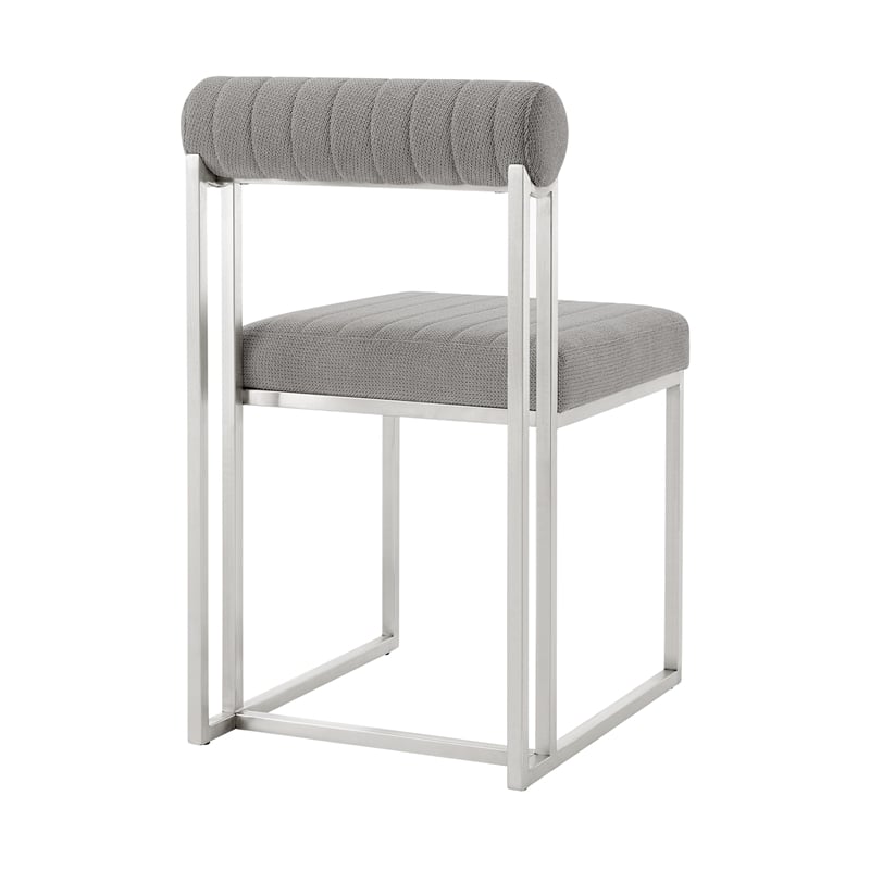 Anastasia Dining Chair with Light Gray Fabric - Set of 2
