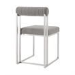 Anastasia Dining Chair with Light Gray Fabric - Set of 2