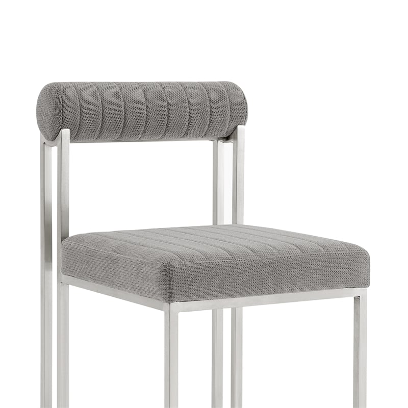 Anastasia Dining Chair with Light Gray Fabric - Set of 2
