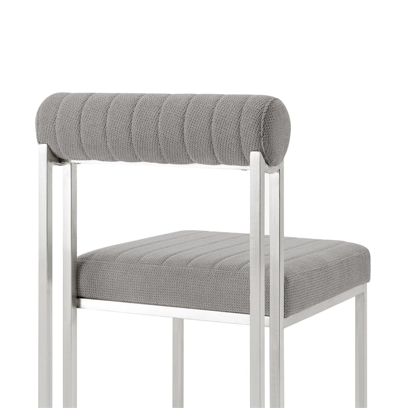 Anastasia Dining Chair with Light Gray Fabric - Set of 2