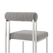Anastasia Dining Chair with Light Gray Fabric - Set of 2