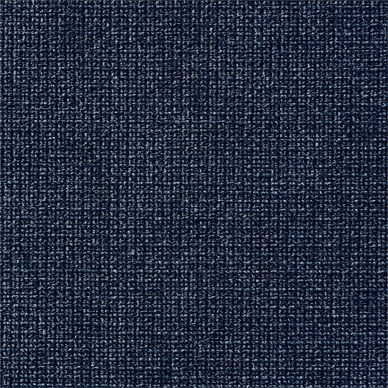 Morgan Upholstered Dining Chair with Matte Black Iron and Blue Fabric - Set of 2