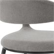 Morgan Dining Chair with Matte Black Iron and Light Gray Fabric - Set of 2