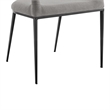 Morgan Dining Chair with Matte Black Iron and Light Gray Fabric - Set of 2