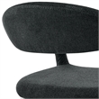 Morgan Dining Chair with Brushed Stainless Steel and Charcoal Fabric - Set of 2
