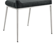 Morgan Dining Chair with Brushed Stainless Steel and Charcoal Fabric - Set of 2