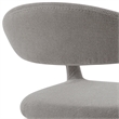 Morgan Dining Chair with Brushed Stainless Steel & Light Gray Fabric - Set of 2