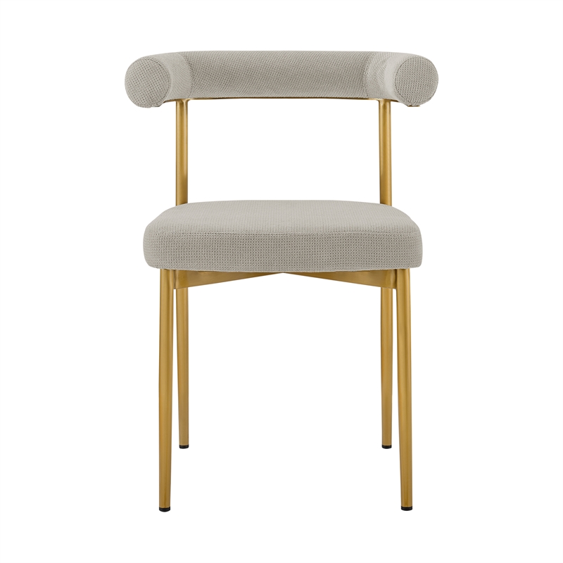 Shannon Dining Chair with Taupe Fabric - Set of 2