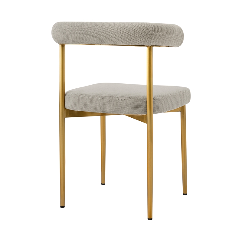 Shannon Dining Chair with Taupe Fabric - Set of 2