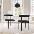 Shannon Dining Chair with Black Fabric - Set of 2