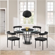 Shannon Dining Chair with Black Fabric - Set of 2