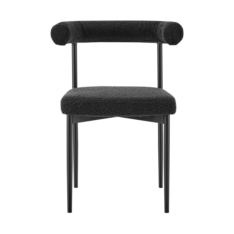 Shannon Dining Chair with Black Fabric - Set of 2