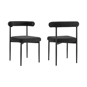 Shannon Dining Chair with Black Fabric - Set of 2