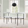 Shannon Dining Chair with Matte Black Iron & Thundercloud Gray Fabric - Set of 2
