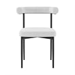 Shannon Dining Chair with Matte Black Iron & Thundercloud Gray Fabric - Set of 2