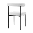 Shannon Dining Chair with Matte Black Iron & Thundercloud Gray Fabric - Set of 2