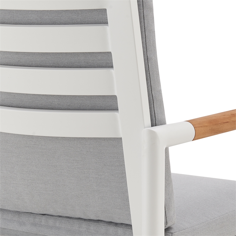 Crown Outdoor  Swivel Counter Stool in Aluminum