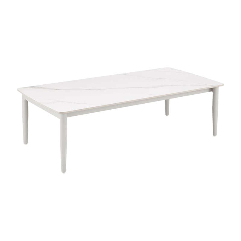Rhodes Outdoor Rectangular Gray Coffee Table