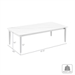 Rhodes Outdoor Rectangular Gray Coffee Table
