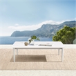 Rhodes Outdoor Rectangular Gray Coffee Table