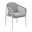 Rhodes Outdoor Patio Dining Chair in Aluminum Set of 2