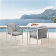 Rhodes Outdoor Patio Dining Chair in Aluminum Set of 2