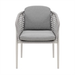 Rhodes Outdoor Patio Dining Chair in Aluminum Set of 2